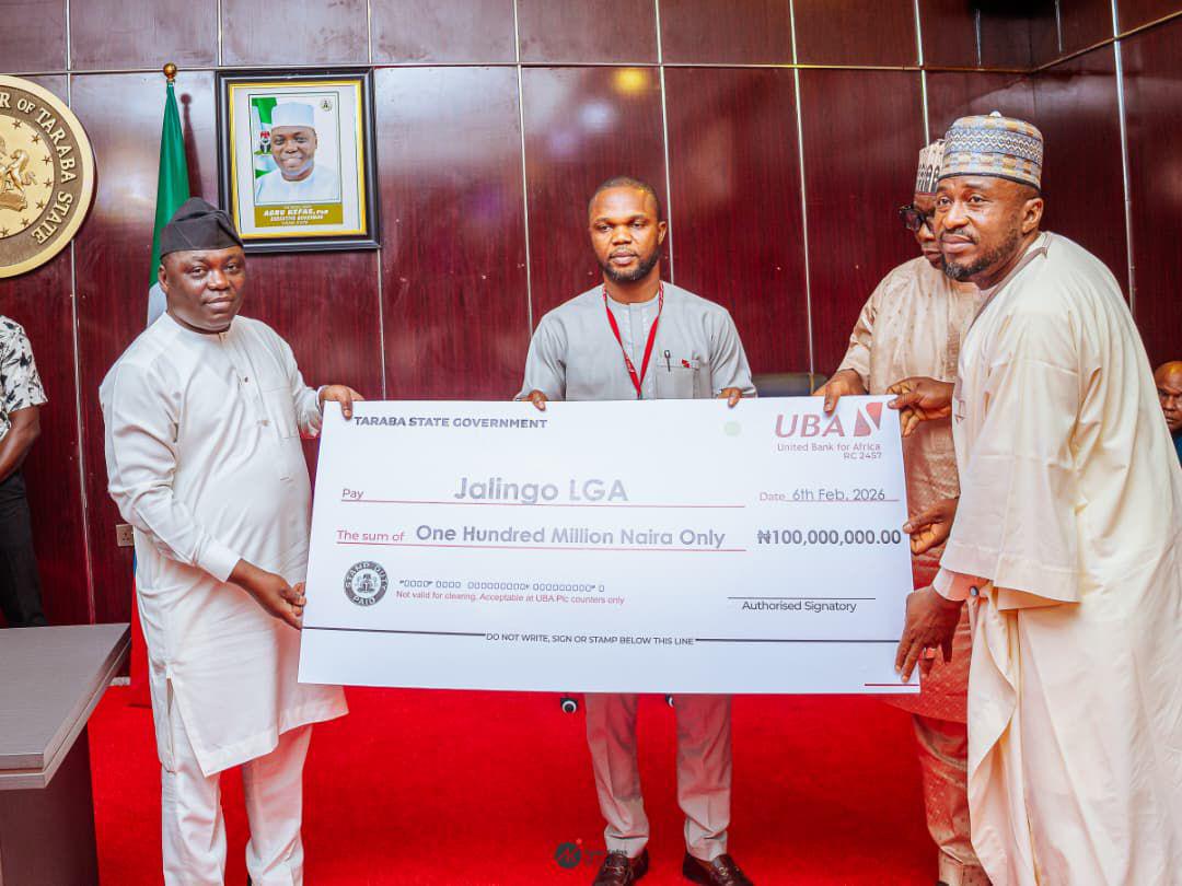 Gov. Agbu Kefas Presents ₦1.6Billion Cheques of 100million Each to 16 Local Government Chairmen for 2026 Coordinated Projects.